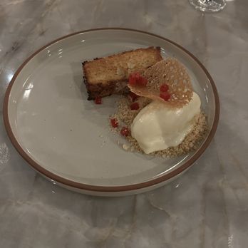 Corbeaux Wine & Tea House - Cake and cream was unique with its popcorn miso icecream - Wine Bars Near Me - Temecula, California