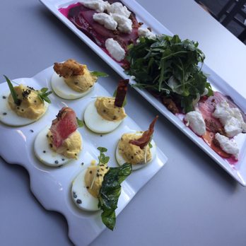 320 RiverBar - Deviled eggs and beet salad - Lounges Near Me - Chicago, Illinois