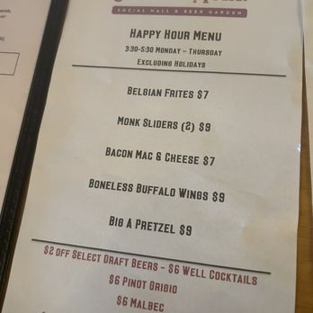 Jealous Monk - Happy Hour menu - Beer Gardens Near Me - Mystic, Connecticut Jealous Monk - Happy Hour menu - Beer Gardens Near Me - Mystic, Connecticut