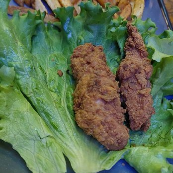 Twisted Root Burger - Kids chicken strips minus one strip - Burgers Near Me - Arlington, Texas Twisted Root Burger - Kids chicken strips minus one strip - Burgers Near Me - Arlington, Texas