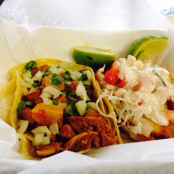 Mexican Grill 2000 - Al Pastor is greater with a little salsa. Fish taco may be the best I ever had - Mexican Near Me - Patchogue, New York
