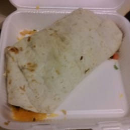 large burrito with beef fajita beans cheese cabbage rice tomato cilantro