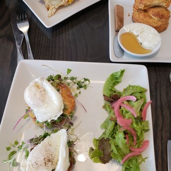 Bloom Bake Shop - Special Benedict woth chevre instead of hollandaise - Bakeries Near Me - Madison, Wisconsin