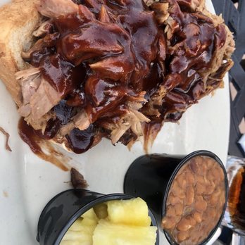 Fitz's SoCo - Amazing House Smoked Pulled Pork Platter! Best baked beans I've ever had! - American Near Me - Sappington, Missouri Fitz's SoCo - Amazing House Smoked Pulled Pork Platter! Best baked beans I've ever had! - American Near Me - Sappington, Missouri