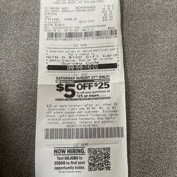 Dollar General - Receipt where she had employee hand write "Non-refundable"