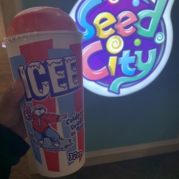 Seed City - Large Strawberry icee with li hing mui - Candy Stores Near Me - Aiea, Hawaii
