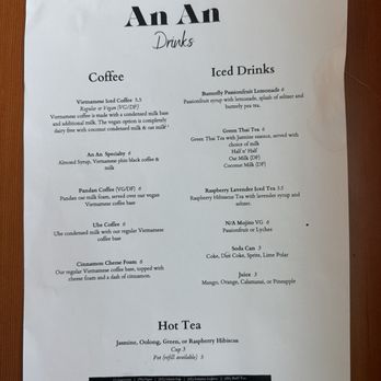 An An - Menu - Vietnamese Near Me - Portland, Oregon An An - Menu - Vietnamese Near Me - Portland, Oregon