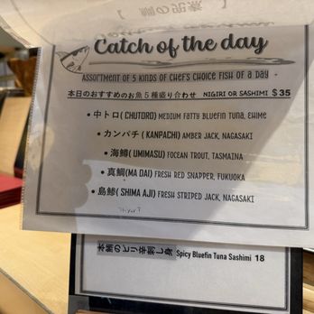 Sushi Hiro - Catch of the day! Get this combo. Everything was the best!! - Japanese Near Me - Las Vegas, Nevada