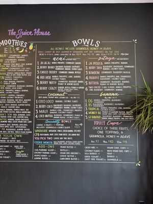 Menu photo 1 The Juice House Montclair, NJ Menu photo 1 The Juice House Montclair, NJ