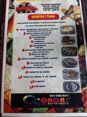 Menu photo 2 Gorditas To Go Liberal, KS