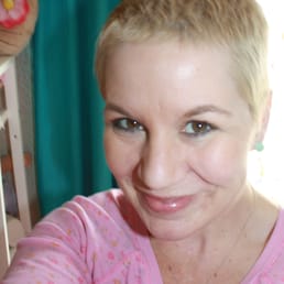 This is a picture of me when my hair just began to grow in after many months of being bald Chemotherapy, Hannah gave me a perfect pixie!!! This is a picture of me when my hair just began to grow in after many months of being bald Chemotherapy, Hannah gave me a perfect pixie!!!