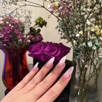 Nails Haven - Pink and white ombre done by Bella - Nail Salons Near Me - San Jose, California