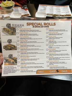 Menu photo 1 Ohana Sushi and Bar Lansing, MI Menu photo 1 Ohana Sushi and Bar Lansing, MI