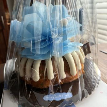 Nothing Bundt Cakes - Confetti cake decorated for a baby boy - Desserts Near Me - Houston, Texas Nothing Bundt Cakes - Confetti cake decorated for a baby boy - Desserts Near Me - Houston, Texas