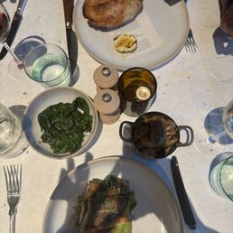 Hot bobo chicken and striped bass