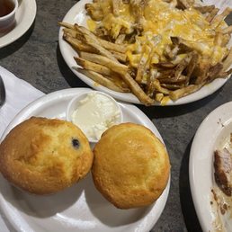 2 blueberry muffin, Cheese Fries 2 blueberry muffin, Cheese Fries