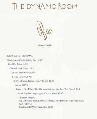 Menu photo 7 The Dynamo Room New York, NY Menu photo 7 The Dynamo Room New York, NY