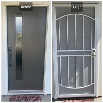 Anytime Construction Services - Back door before and after. - Handyman Near Me - Gatesville, Texas