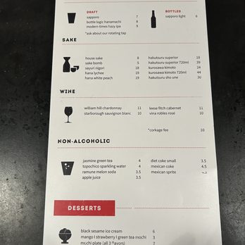 Tabu Shabu - Orange - Drink menu - Hot Pot Near Me - Orange, California