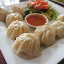 Closeup of chicken momo