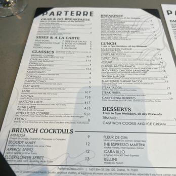 Parterre - Food menu - Coffee & Tea Near Me - Dallas, Texas Parterre - Food menu - Coffee & Tea Near Me - Dallas, Texas