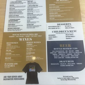 Backwaters - Menu - Sandwiches Near Me - North Redington Beach, Florida