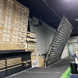 Dyno Climb - Gym area (this is for members of the gym) kilter board and hang boards for training.
