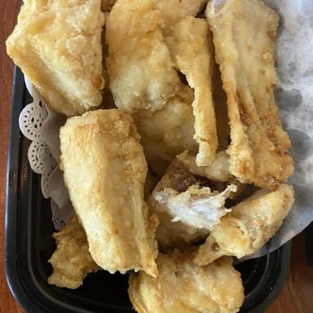 Harbor Fish Market - Deep fry Halibut bones. - Seafood Markets Near Me - Portland, Maine Harbor Fish Market - Deep fry Halibut bones. - Seafood Markets Near Me - Portland, Maine