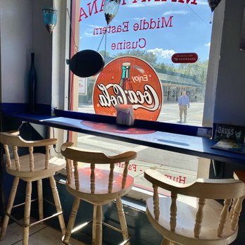Mana Mana Middle Eastern Restaurant - Bar seating by the window - Mediterranean Near Me - Clearwater, Florida Mana Mana Middle Eastern Restaurant - Bar seating by the window - Mediterranean Near Me - Clearwater, Florida