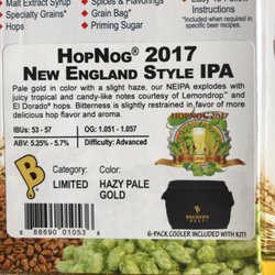 HBYOB - "Home Brew Your Own Beer" - Our newest extract kit - HopNog 2017!