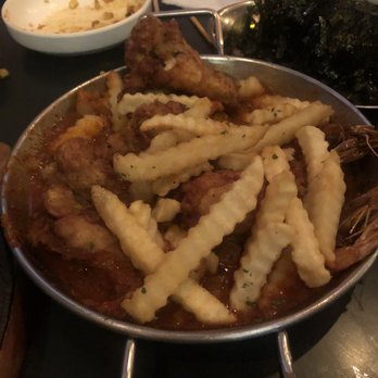 Go Pocha - Spicy chicken with French fries in spicy sauce - Korean Near Me - Los Angeles, California Go Pocha - Spicy chicken with French fries in spicy sauce - Korean Near Me - Los Angeles, California