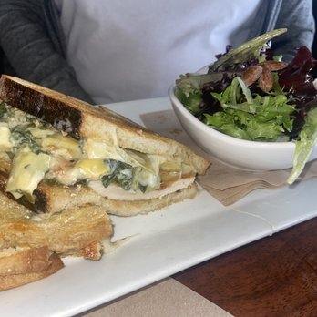 The State - Spinach and artichoke sando with side salad - Whiskey Bars Near Me - Rancho Cucamonga, California The State - Spinach and artichoke sando with side salad - Whiskey Bars Near Me - Rancho Cucamonga, California