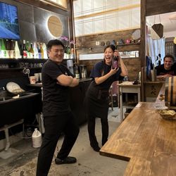 Hanaka - This is Yuka, the owner and the Chef Hiro. They work so well together.