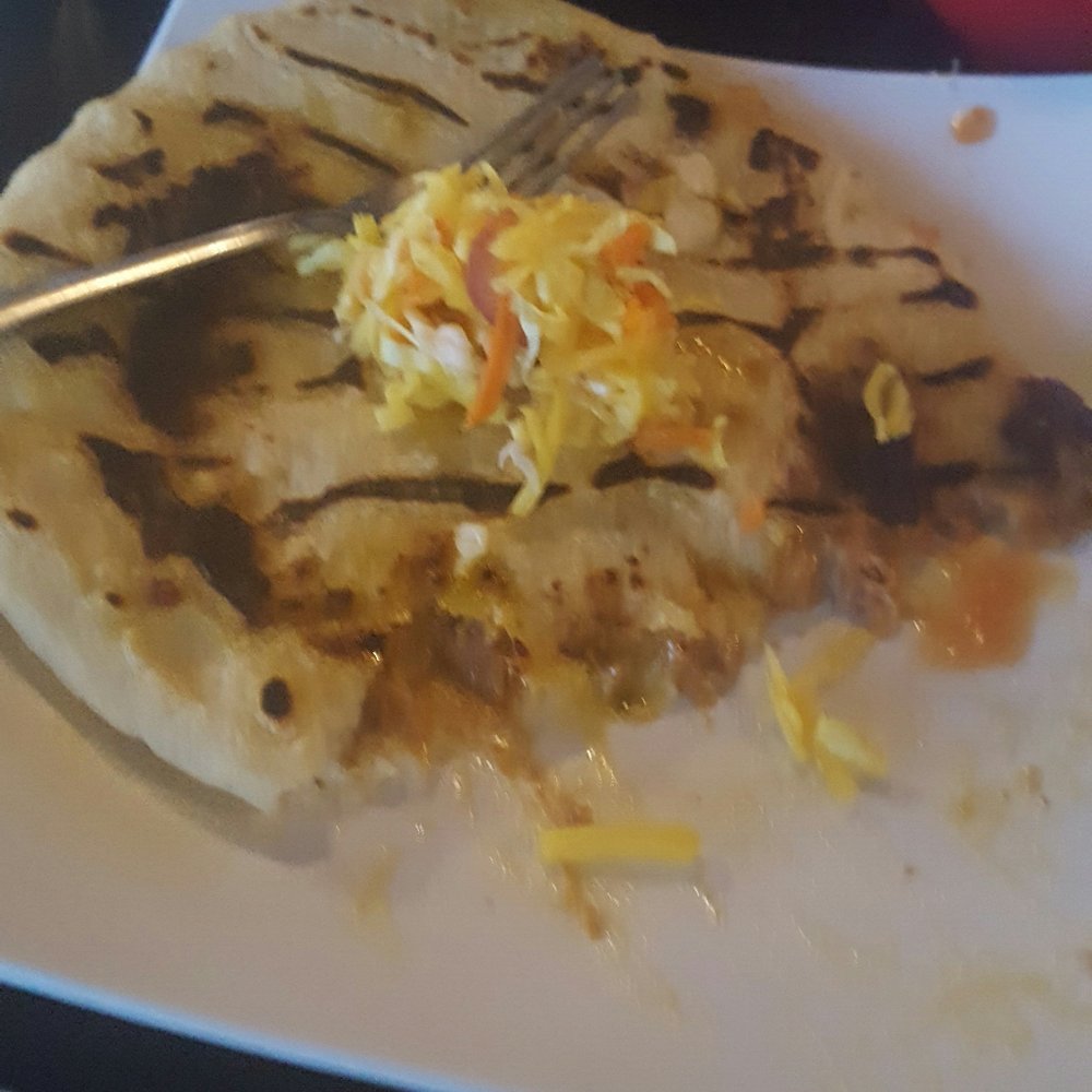 Los Pipiles - Pupusa loca - check out the fork : pupusa ratio. - Salvadoran Near Me - Houston, Texas Los Pipiles - Pupusa loca - check out the fork : pupusa ratio. - Salvadoran Near Me - Houston, Texas