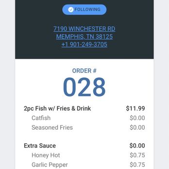 Wild Wing Station - My proof via receipt and additional - Burgers Near Me - Memphis, Tennessee