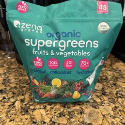 Organic super greens that I enjoy in my water Organic super greens that I enjoy in my water