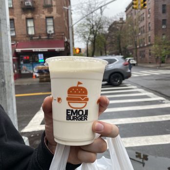 Emoji Burger - Vanilla Shake - Burgers Near Me - Jackson Heights, New York