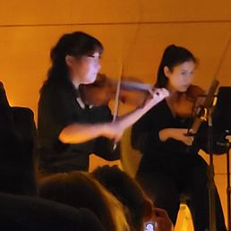 We sat 5 rows back, we were lucky!