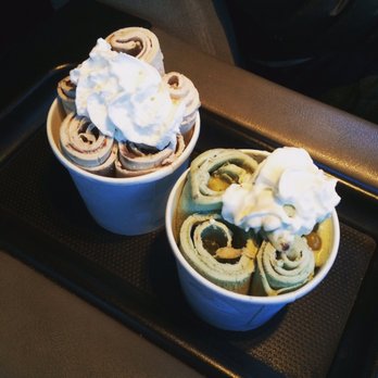 Rolled Mountain Creamery - Caramel cappuccino & green tea boba. Both with coconut milk. - Ice Cream & Frozen Yogurt Near Me - Reno, Nevada Rolled Mountain Creamery - Caramel cappuccino & green tea boba. Both with coconut milk. - Ice Cream & Frozen Yogurt Near Me - Reno, Nevada
