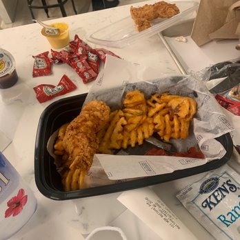 Honey's Fried Chicken - 3 Piece Tender (Plain) with plain waffle fries - Specialty Food Near Me Honey's Fried Chicken - 3 Piece Tender (Plain) with plain waffle fries - Specialty Food Near Me