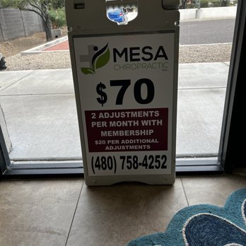 Mesa Chiropractic - $70/ month membership, for 2 visits. Additional adjustment $20.00 each. - Chiropractors Near Me - Mesa, Arizona