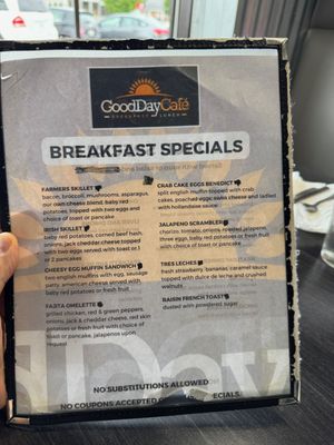 Menu photo 2 GoodDay Cafe West Bend, WI