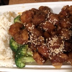 Empire Wok - Sesame chicken dinner combo -$8, included egg-roll.