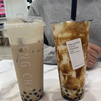 Feng Cha Teahouse - Oreo Cheese Milk Tea & Dirty Boba - Bubble Tea Near Me - Costa Mesa, California
