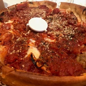 Rosati's Pizza - Deep dish with pepperoni and sausage. This thing is a delicious monster. It weighs a ton. Get this. - Pizza Near Me - Encinitas, California Rosati's Pizza - Deep dish with pepperoni and sausage. This thing is a delicious monster. It weighs a ton. Get this. - Pizza Near Me - Encinitas, California