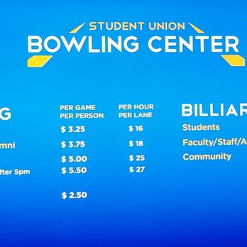 SJSU Student Union Bowling Center - Prices as of July 2018 - Bowling Near Me - San Jose, California SJSU Student Union Bowling Center - Prices as of July 2018 - Bowling Near Me - San Jose, California