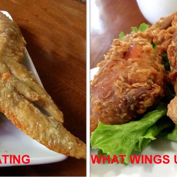 Bangkok Cuisine Express - Compare the previous wings to what I got. - Thai Near Me - Reno, Nevada