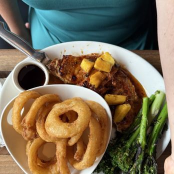 Yard House - Pineapple chicken and onion rings. - New American Near Me - Yonkers, New York
