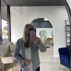 Roots + Grace - Hair color. Partial winter blond highlights. Love!