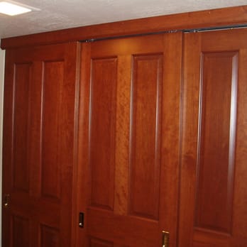 Kaljian Construction - Solid Cherry Raised Panel By-pass Doors - General Contractors Near Me - Concord, California